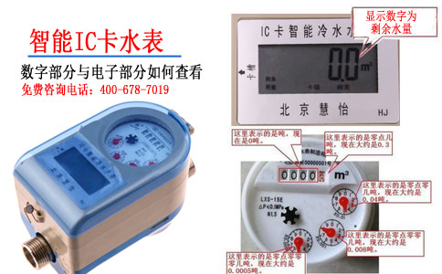 智能IC卡水表数字部分与电子部分如何查看